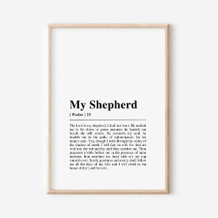 Psalm 23 The Lord is my Shepherd Poster