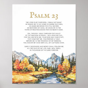 Psalm 23 The Lord is my Shepherd Poster
