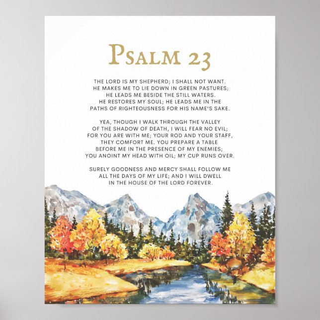 Psalm 23 The Lord is my Shepherd Poster (Front)