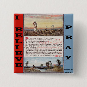 Psalm 23, The Lord is my Shepherd Prayer Button