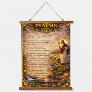 Psalm 23,The Lord Is My Shepherd Sacred art Hanging Tapestry