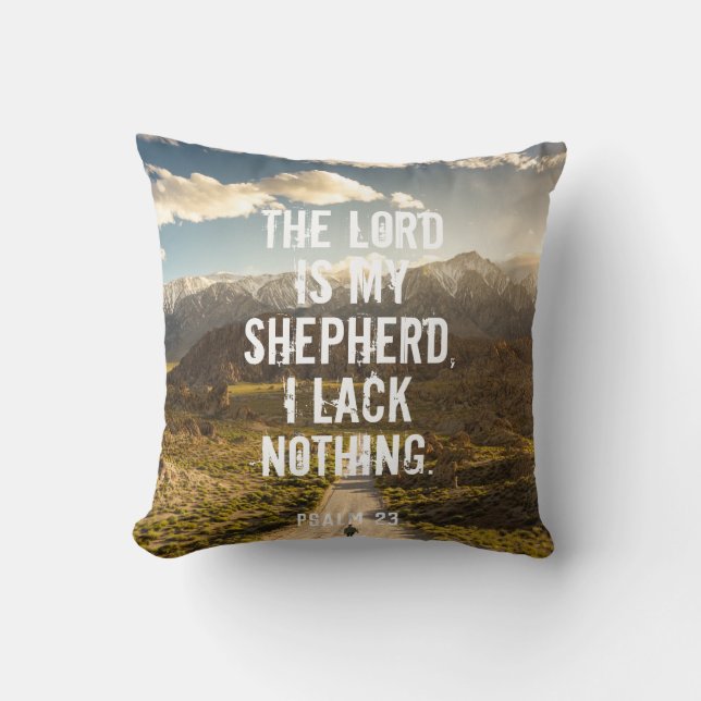 Psalm 23 The LORD is my shepherd, Scripture Cushion (Front)