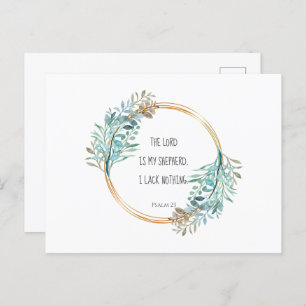 Psalm 23 The LORD is my shepherd, Scripture Postcard