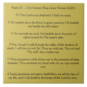 Psalm 23 The Lord is my Shepherd Tile