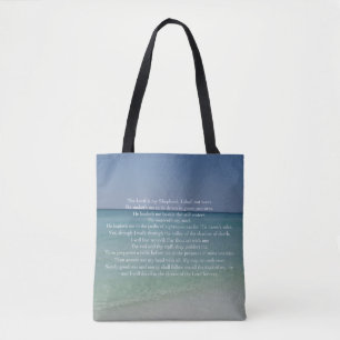 Psalm 23 The Lord is My Shepherd Tote Bag