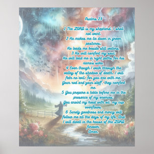 Psalm 23 The Lord Is My Shepperd  Poster