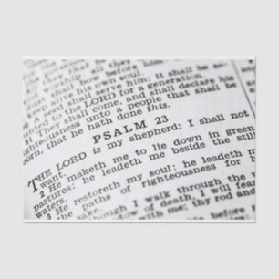 Psalm 23 tissue paper