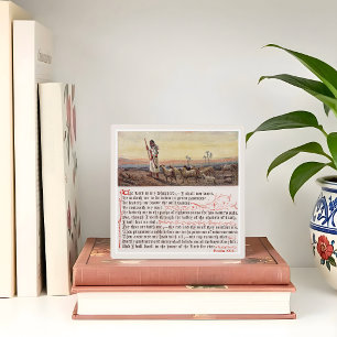Psalm 23 Vintage Art Tabletop  Plaque