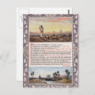 Psalm 23 Vintage Postcard