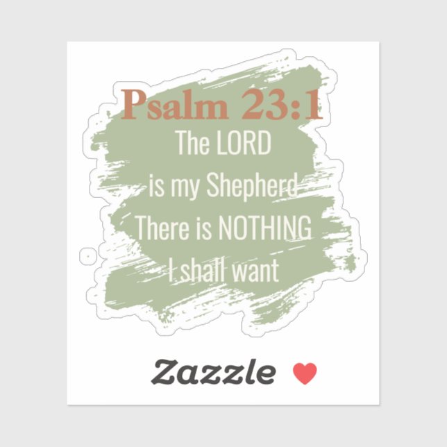 Psalm 23 Vinyl Sticker – The Lord Is My Shepherd  (Sheet)