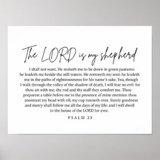 Psalm 23 Wall Art Printable Bible Verse Scripture