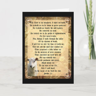 Psalm 23 with Lamb  Card