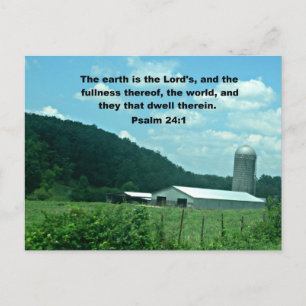 Psalm 24:1 postcard