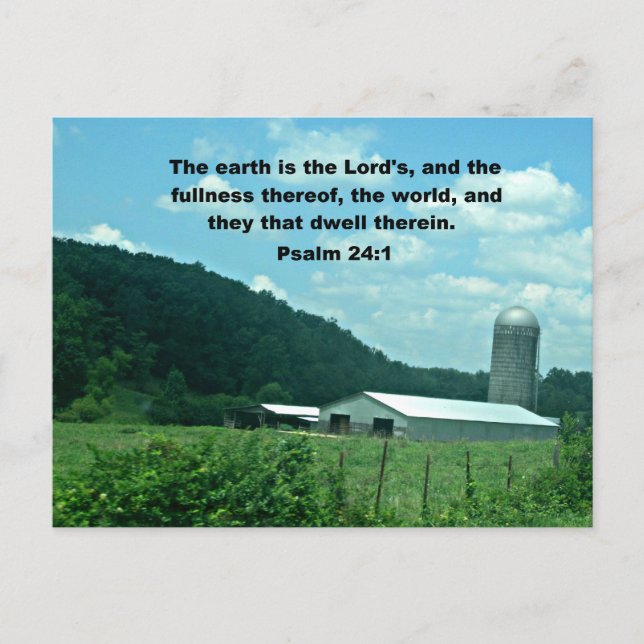 Psalm 24:1 postcard (Front)