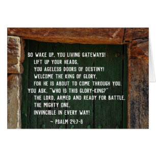 Psalm 24:7-8 King of Glory, Bible Verse Card