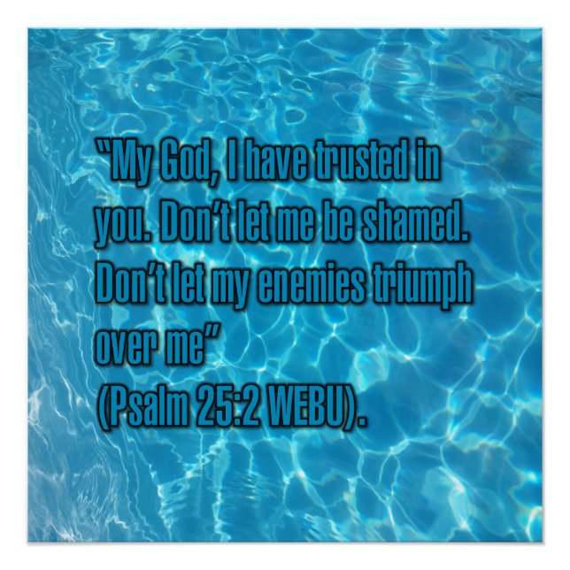 Psalm 25:2 WEBU Poster (Front)