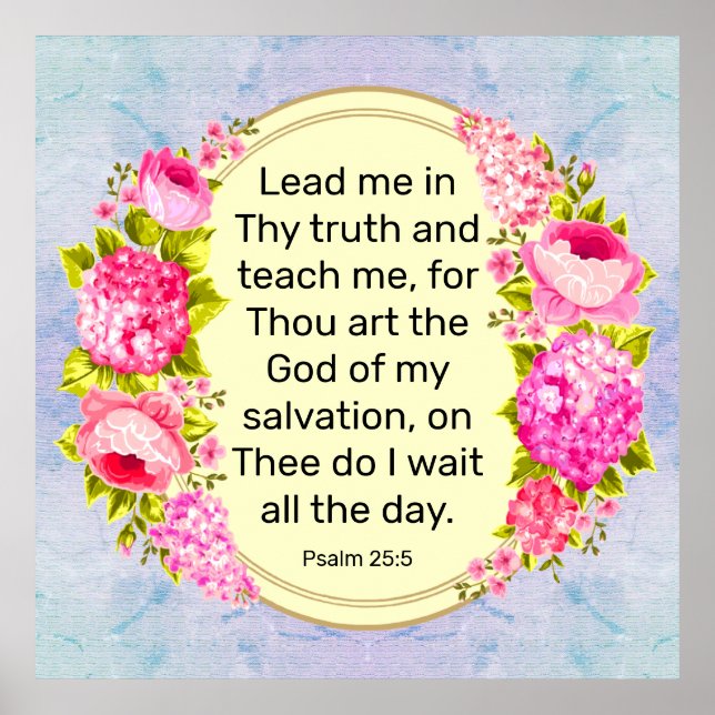 Psalm 25:5   poster (Front)