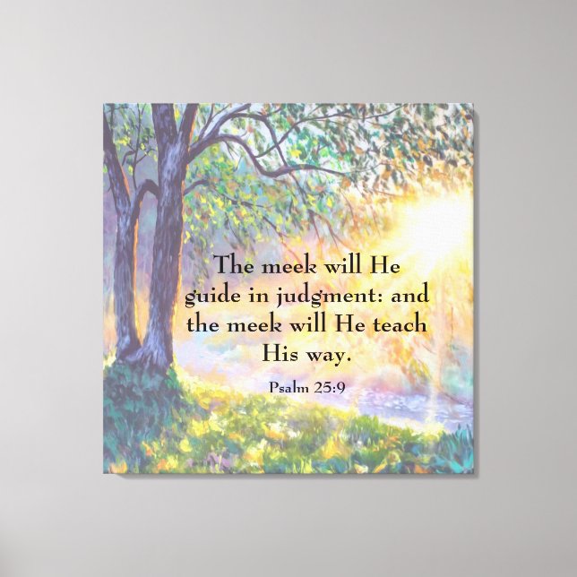 Psalm 25:9 Canvas Print (Front)
