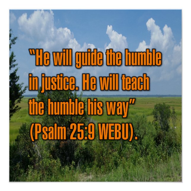 Psalm 25:9 WEBU Poster (Front)