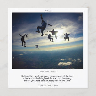 Psalm 27-13-14 COURAGE SCRIPIX card