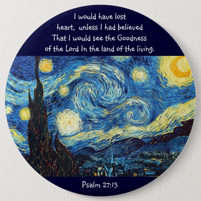 Psalm 27:13 6 cm round badge (Front)