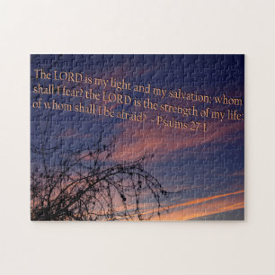 Psalm 27:1 at Dawn Jigsaw Puzzle