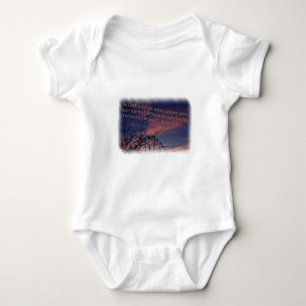 Psalm 27:1 at Dawn White Border Baby Bodysuit