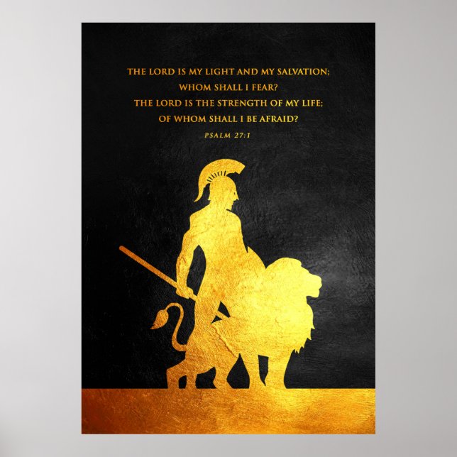 Psalm 27:1 Bible Verse Poster (Front)