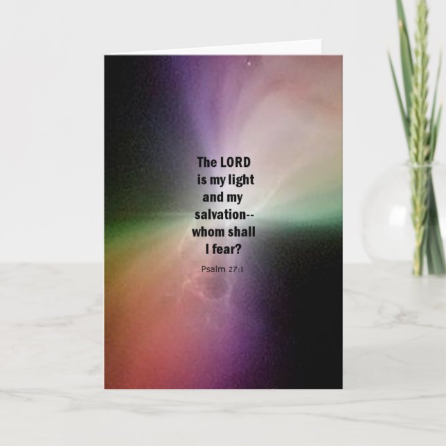 Psalm 27:1 card (Front)