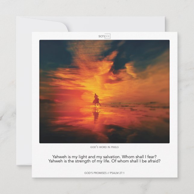 Psalm 27:1 GOD'S PROMISES SCRIPIX Invitation (Front)