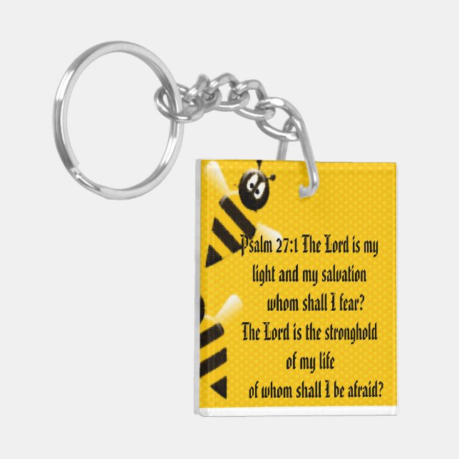 Psalm 27:1 key ring (Front Left)