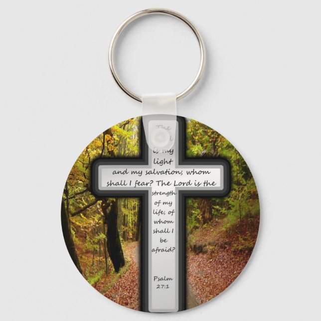 Psalm 27:1 key ring (Front)