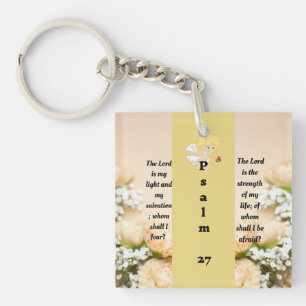Psalm 27:1 keychain