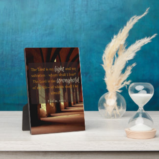 Psalm 27:1 Light and stronghold plaque