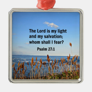 Psalm 27:1 metal tree decoration