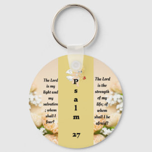 Psalm 27:1 personalised keychain