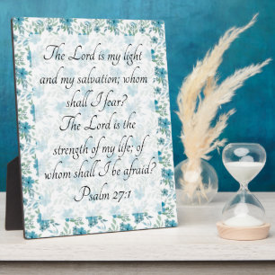 Psalm 27:1  plaque