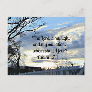 Psalm 27:1 postcard