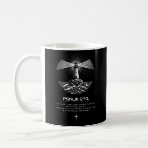 Psalm 27:1 Scripture Verse Lighthouse Christian Coffee Mug