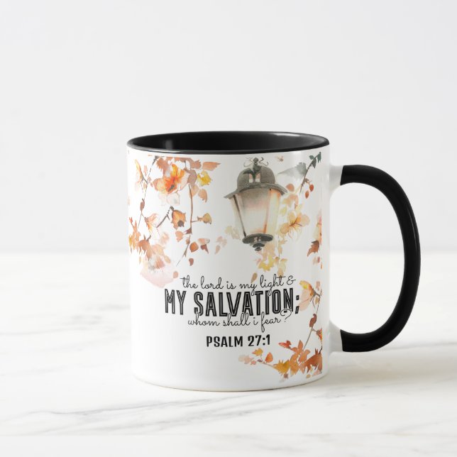 Psalm 27:1 The Lord is my Light & Salvation Bible Mug (Right)