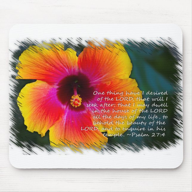 Psalm 27:4 mouse mat (Front)