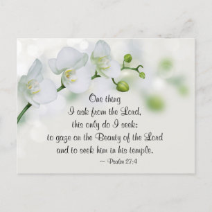 Psalm 27:4 One thing I ask from the Lord, Bible Postcard