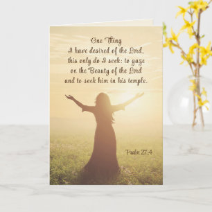 Psalm 27:4 One Thing I Desired of the Lord Bible Card