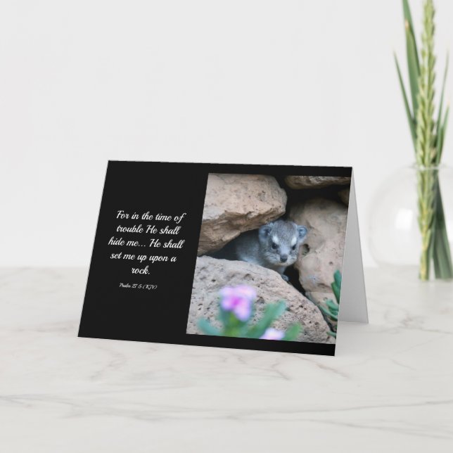 Psalm 27:5 (KJV) Card  (Front)