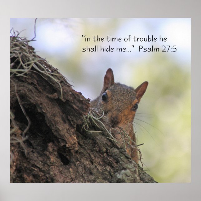 Psalm 27:5 Scripture Poster (Front)