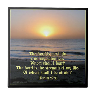 Psalm 27v1 - The Lord is my Light Tile