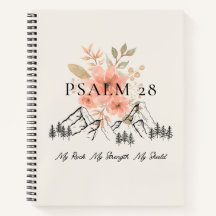 Psalm 28 Spiral Notebook 8.5 x 11