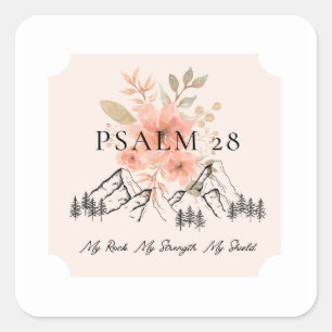 Psalm 28 Square Stickers