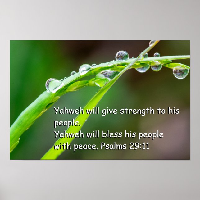 Psalm 29:11 poster (Front)