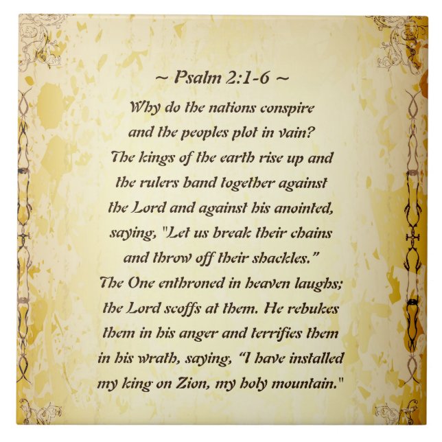 Psalm 2 1-6 Why do the nations conspire, Tile (Front)